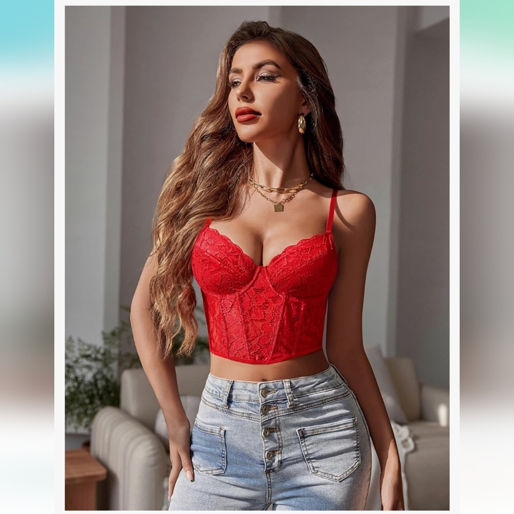 Avidlove Red Lace Bralette